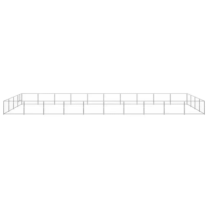 Dog Kennel Silver 40 m² Steel
