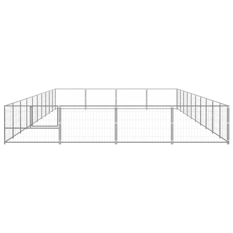 Dog Kennel Silver 40 m² Steel