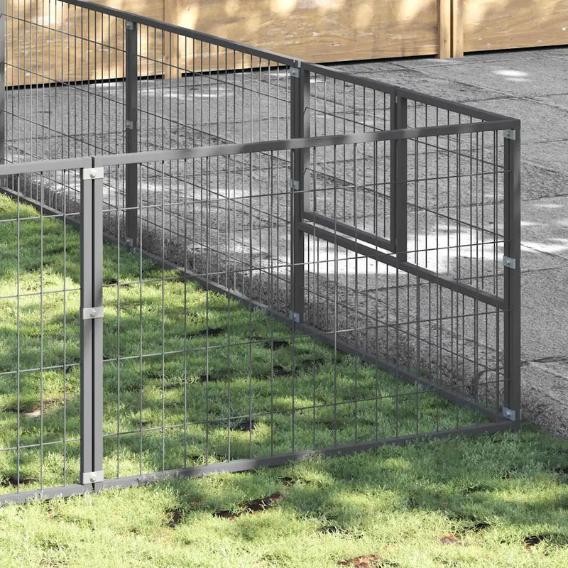 Dog Kennel Silver 45 m² Steel