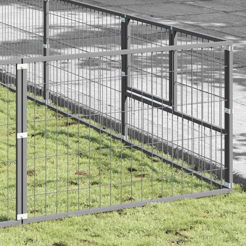 Dog Kennel Silver 49 m² Steel