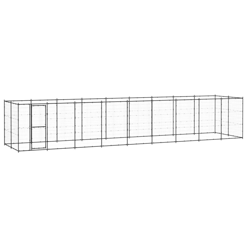 vidaXL Outdoor Dog Kennel Steel 21.78 m²