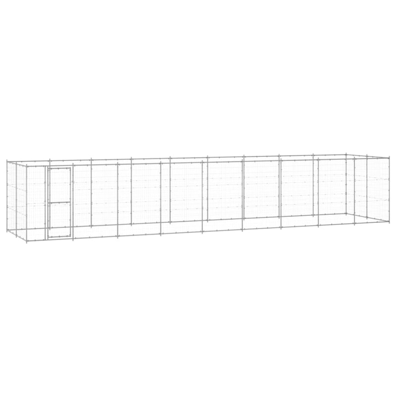 Outdoor Dog Kennel Galvanised Steel 21.78 m²