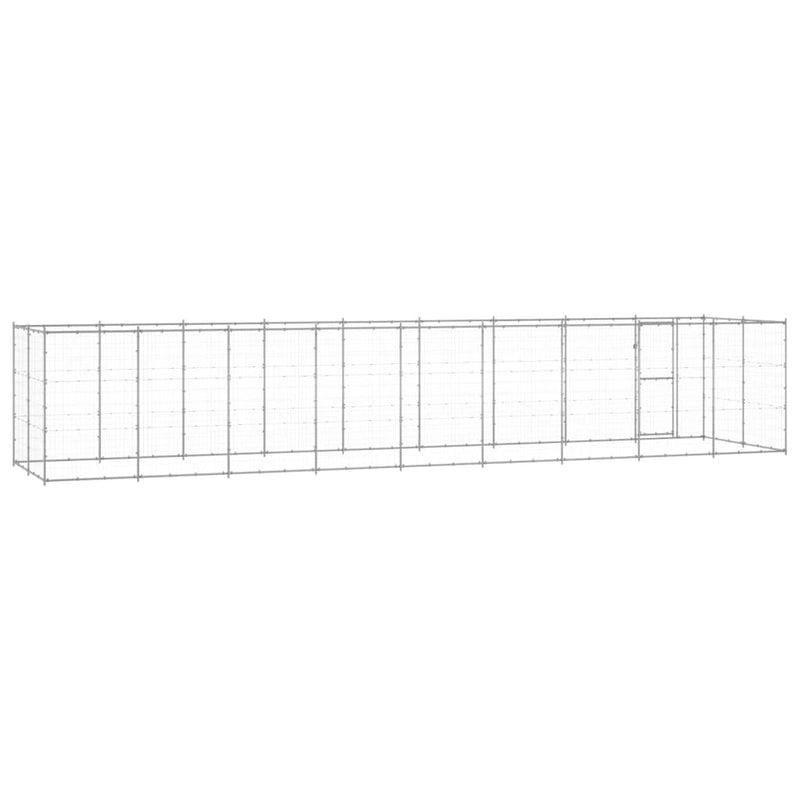 Outdoor Dog Kennel Galvanised Steel 21.78 m²