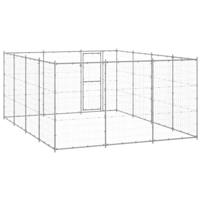 Outdoor Dog Kennel Galvanised Steel 14.52 m²