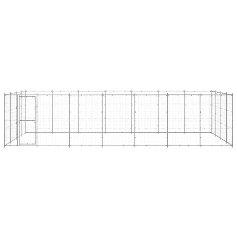 Outdoor Dog Kennel Galvanised Steel 33.88 m²