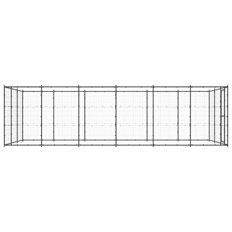 Outdoor Dog Kennel Steel 21.78 m²