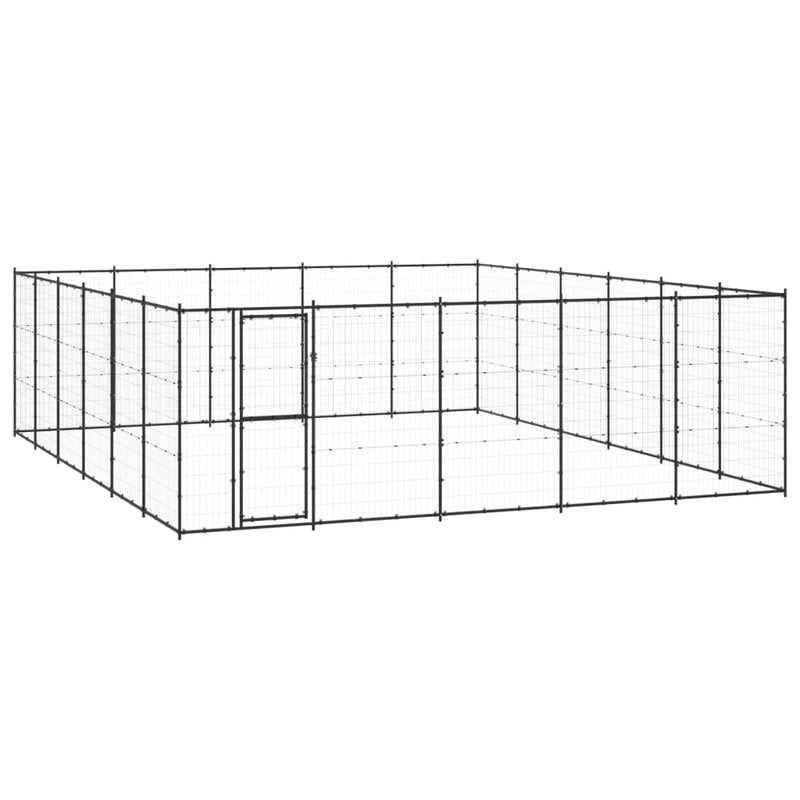 vidaXL Outdoor Dog Kennel Steel 36.3 m²
