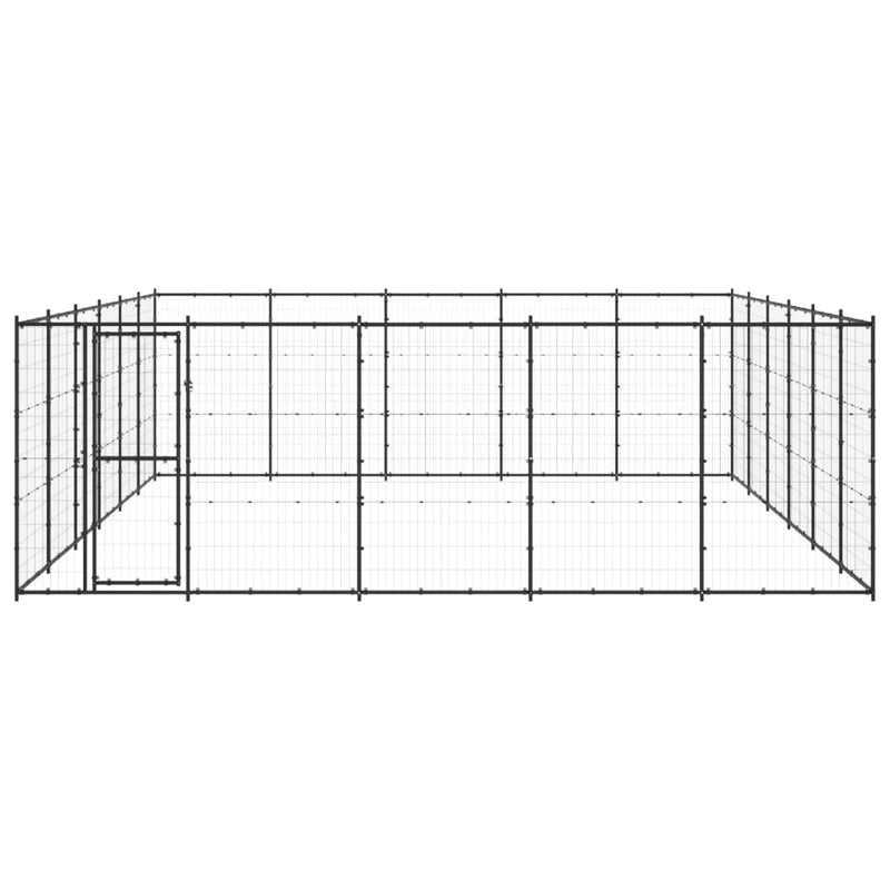 vidaXL Outdoor Dog Kennel Steel 36.3 m²