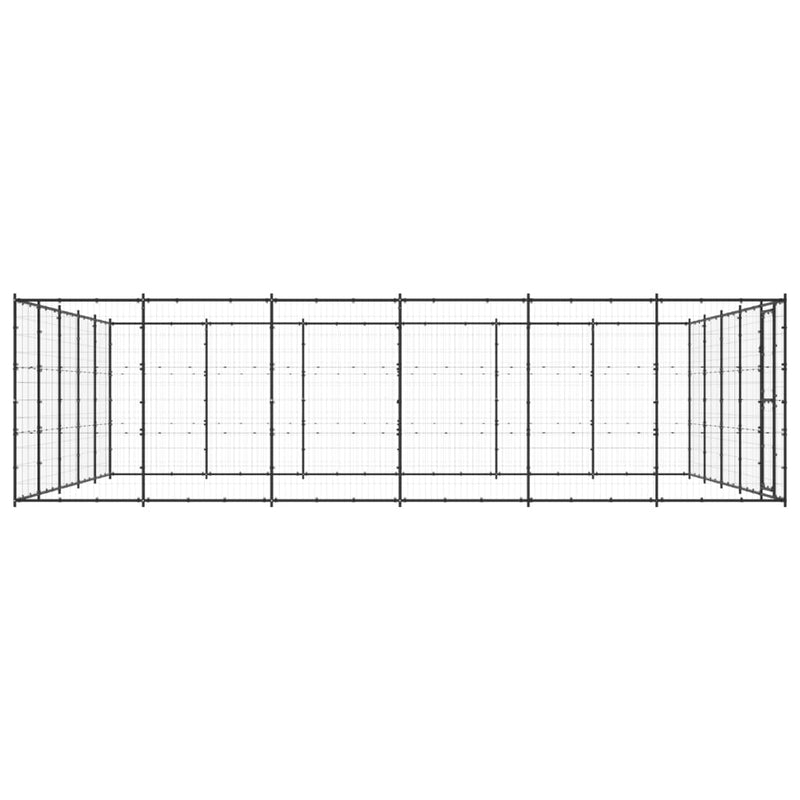 vidaXL Outdoor Dog Kennel Steel 36.3 m²