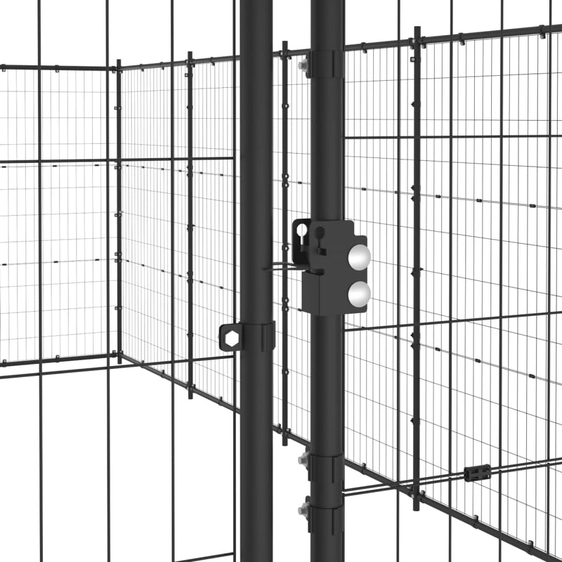 vidaXL Outdoor Dog Kennel Steel 50.82 m²