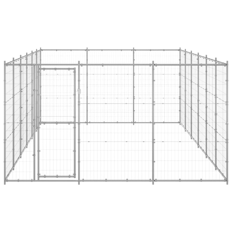 Outdoor Dog Kennel Galvanised Steel 21.78 m²