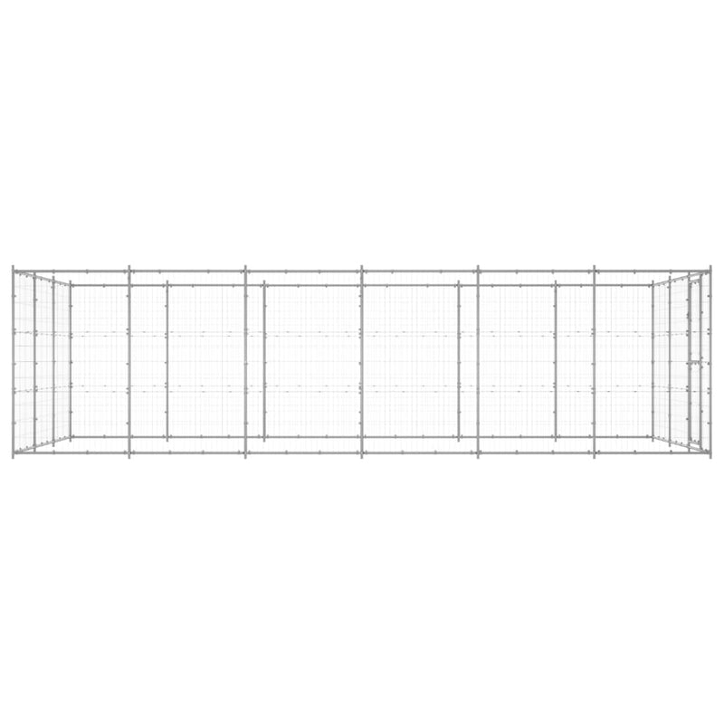 Outdoor Dog Kennel Galvanised Steel 21.78 m²