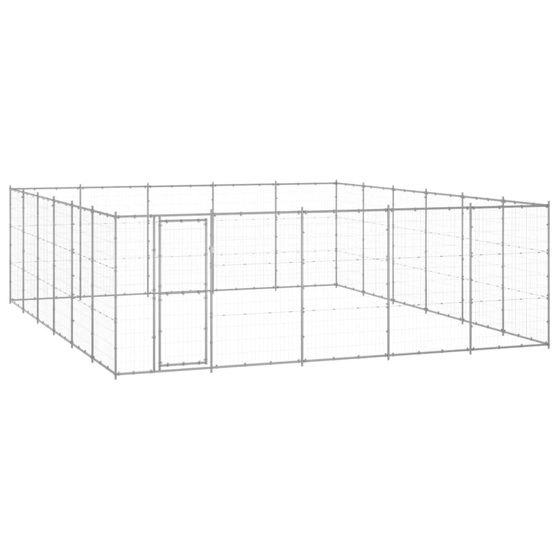 Outdoor Dog Kennel Galvanised Steel 36.3 m²