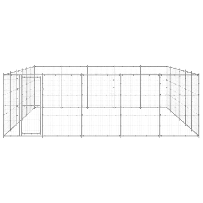 Outdoor Dog Kennel Galvanised Steel 36.3 m²