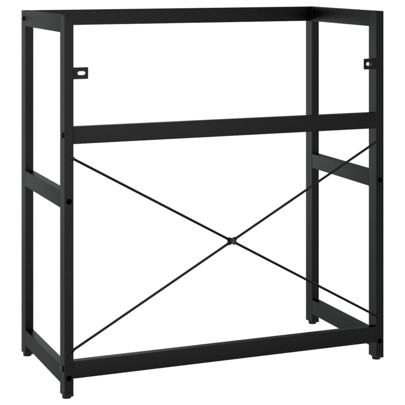 vidaXL Bathroom Washbasin Frame Black 79x38x83 cm Iron
