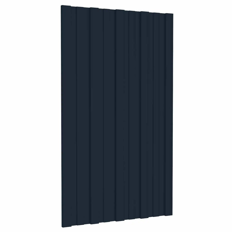 Roof Panel 12 pcs Anthracite 80 x 45 cm Galvanised steel