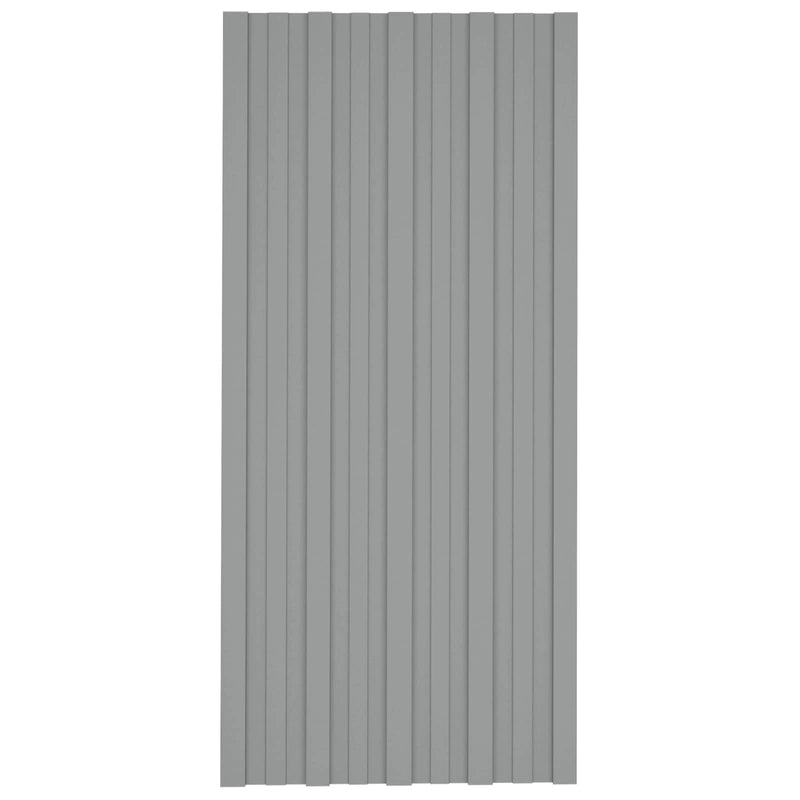 Roof Panel 36 pcs Grey 100 x 45 cm Galvanised steel
