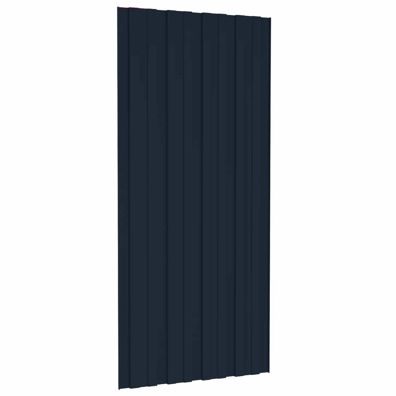 Roof Panel 12 pcs Anthracite 100 x 45 cm Galvanised steel