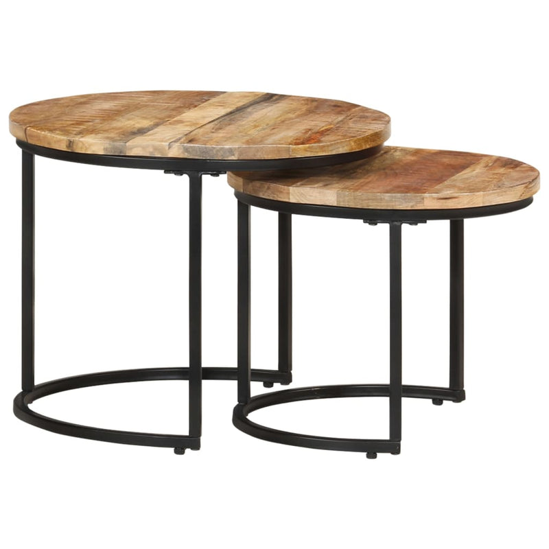 vidaXL Nesting Tables 2 pcs Solid Wood Mango