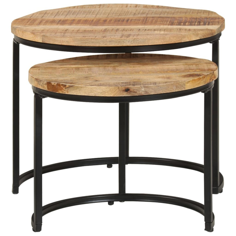 vidaXL Nesting Tables 2 pcs Solid Wood Mango