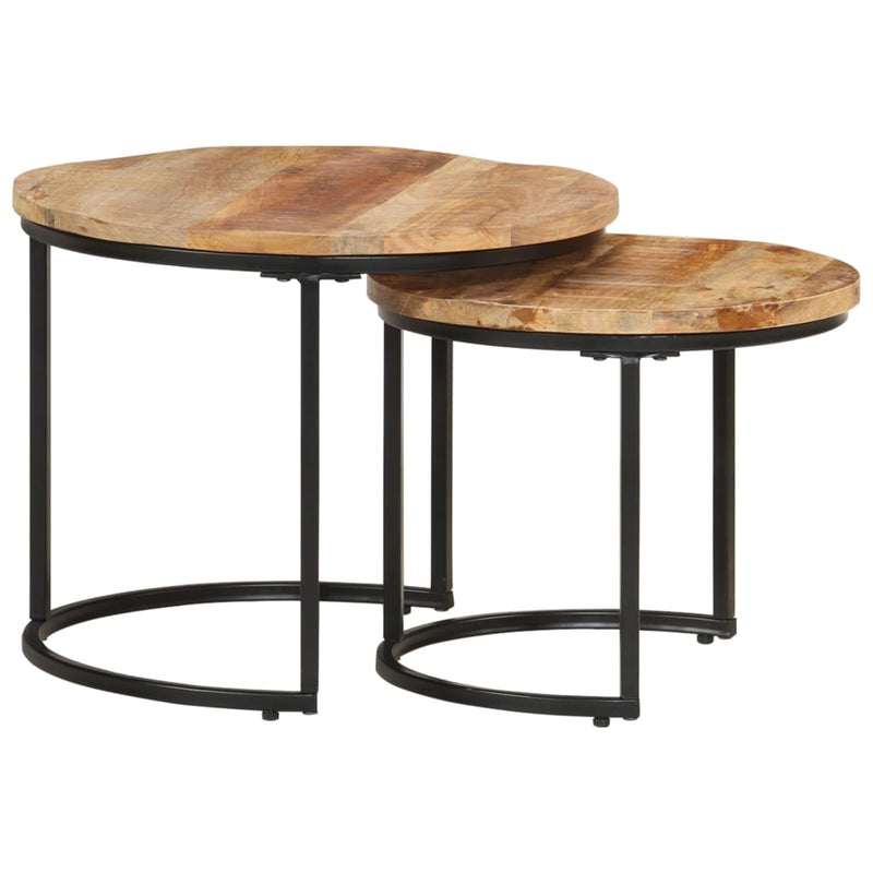vidaXL Nesting Tables 2 pcs Solid Wood Mango