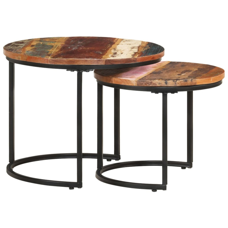 vidaXL Nesting Tables 2 pcs Solid Wood Reclaimed