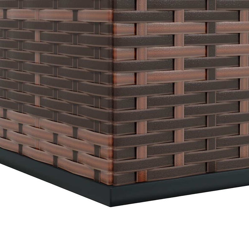 vidaXL Garden Cushion Box PE Rattan 100x49x103.5 cm Brown