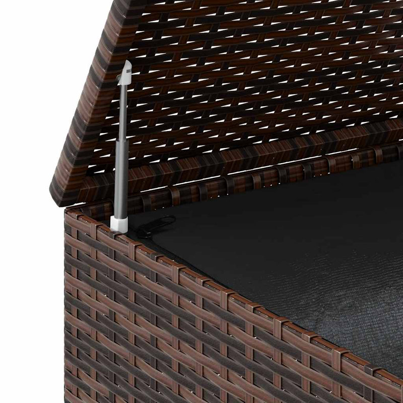 vidaXL Garden Cushion Box PE Rattan 100x49x103.5 cm Brown