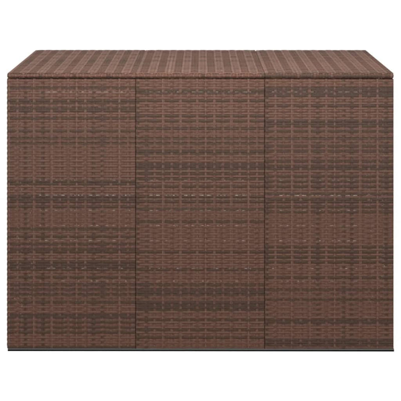 vidaXL Garden Cushion Box PE Rattan 145x100x103 cm Brown
