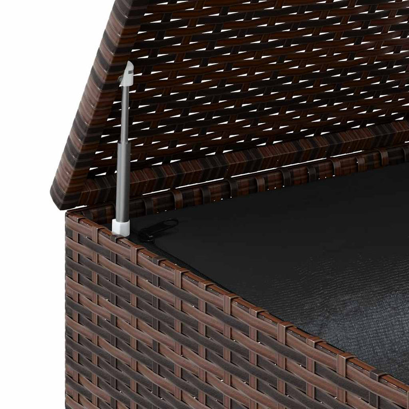 vidaXL Garden Cushion Box PE Rattan 145x100x103 cm Brown