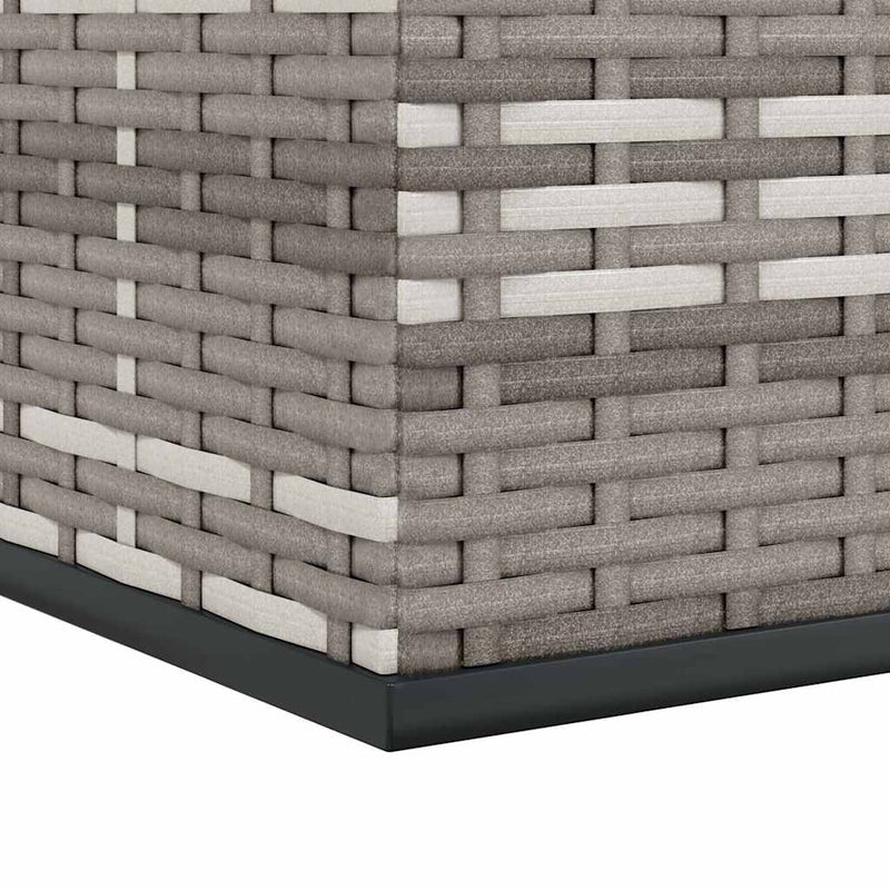 vidaXL Garden Cushion Box PE Rattan 145x100x103 cm Grey