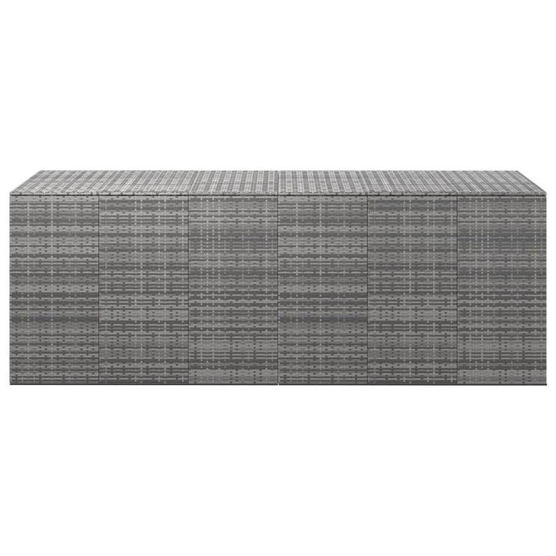 vidaXL Garden Cushion Box PE Rattan 291x100.5x104 cm Grey