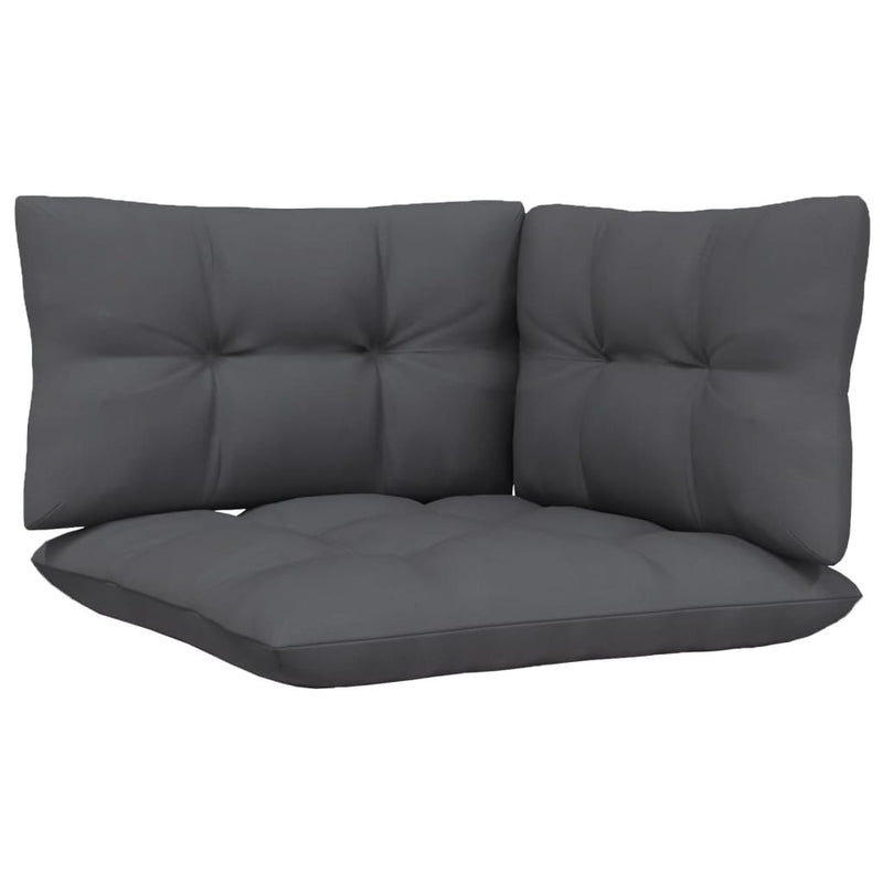 vidaXL Garden Corner Sofa with Cushions White Solid Pinewood