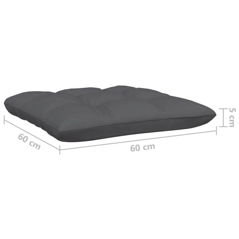 vidaXL Garden Corner Sofa with Anthracite Cushions Grey Solid Pinewood