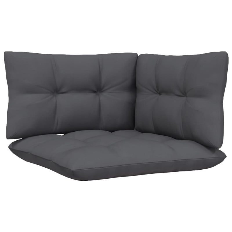 vidaXL 2-Seater Garden Sofa with Cushions Grey Solid Pinewood