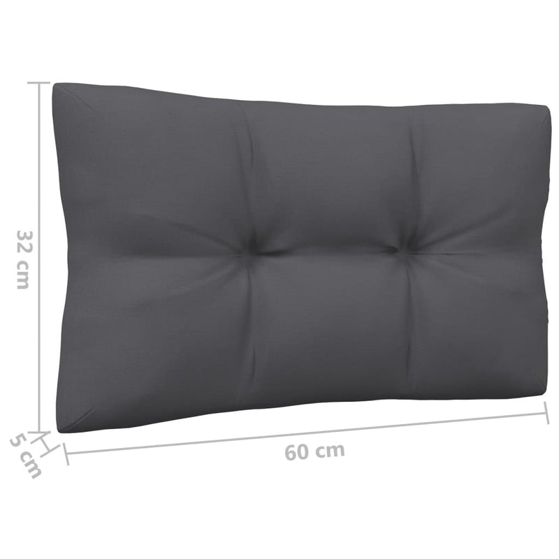 vidaXL 3 Piece Garden Lounge Set with Cushions Black Solid Pinewood