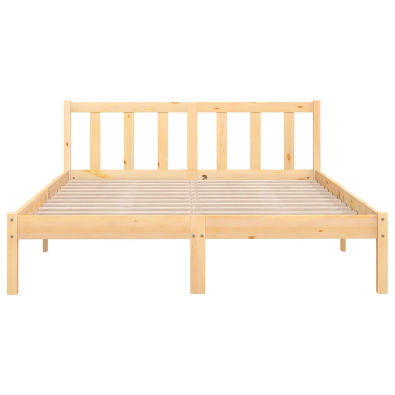 Bed Frame Solid Wood Pine 153x203 cm Queen Size