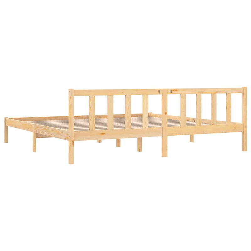 vidaXL Bed Frame without Mattress Solid Wood 183x203 cm King