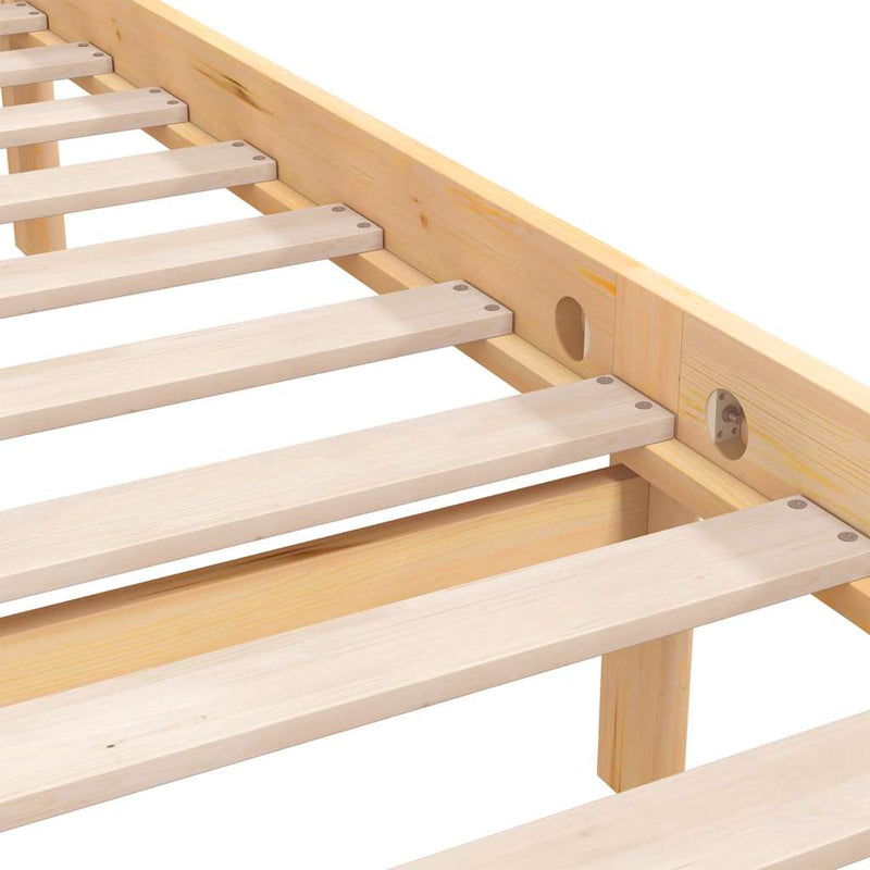 vidaXL Bed Frame without Mattress Solid Wood 183x203 cm King