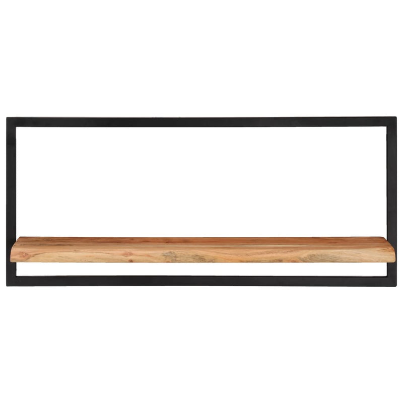 vidaXL Wall Shelves 2 pcs 80x25x35 cm Solid Wood Acacia and Steel