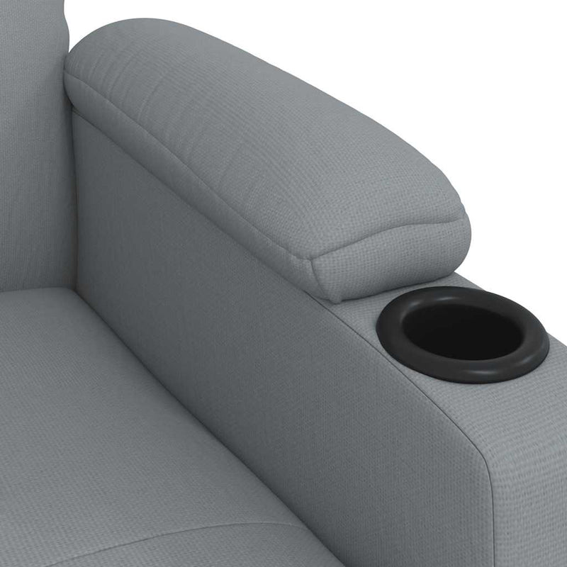 vidaXL Massage Chair Light Grey Fabric