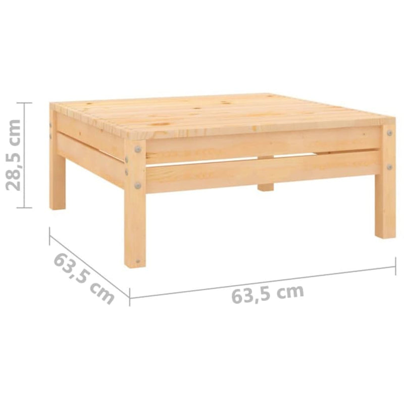 vidaXL 3 Piece Garden Lounge Set Solid Wood Pine