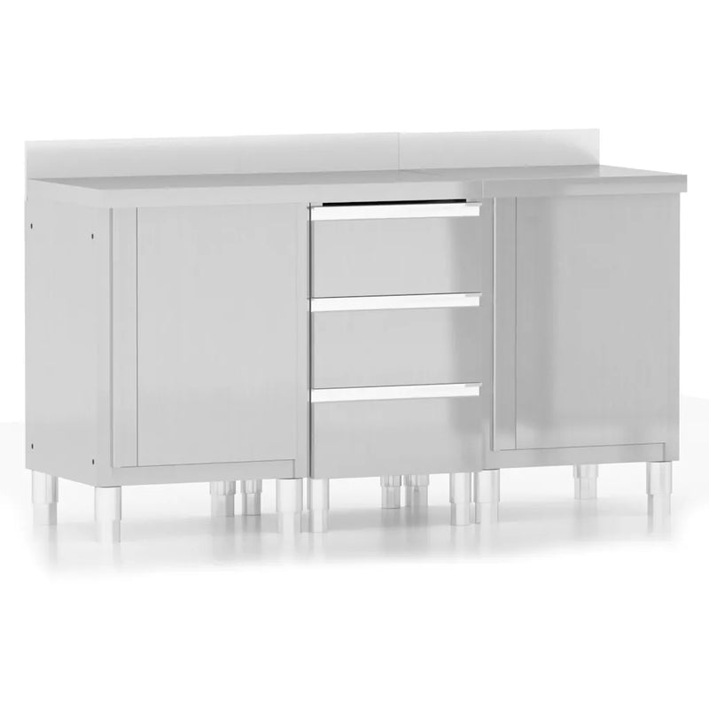 Commercial Kitchen Cabinets 3 pcs Stainless Steel