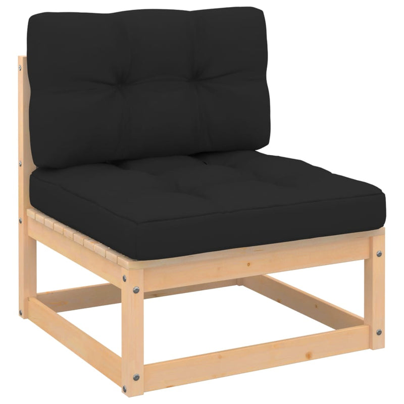 vidaXL 3 Piece Garden Lounge Set with Cushions Solid Pinewood