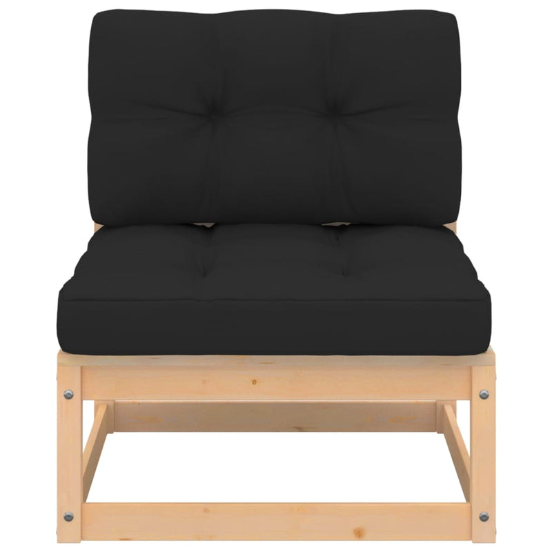 vidaXL 5 Piece Garden Lounge Set with Cushions Solid Pinewood