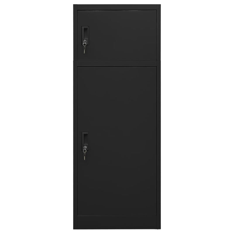 vidaXL Saddle Cabinet Black 53x53x140 cm Steel