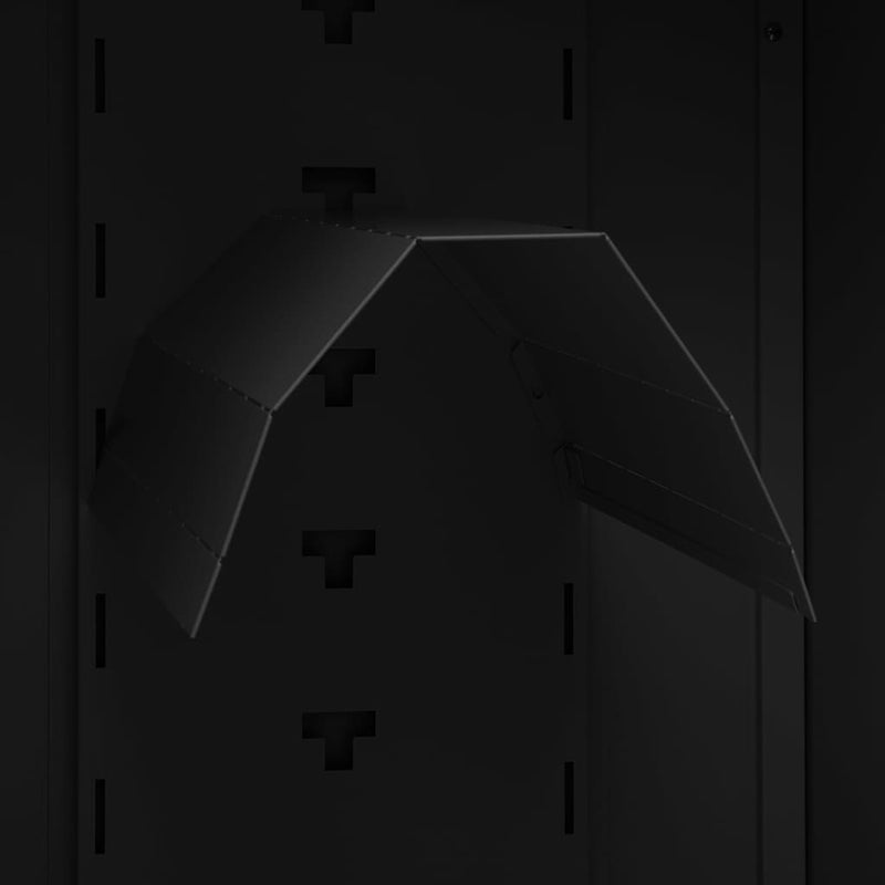 vidaXL Saddle Cabinet Black 53x53x140 cm Steel