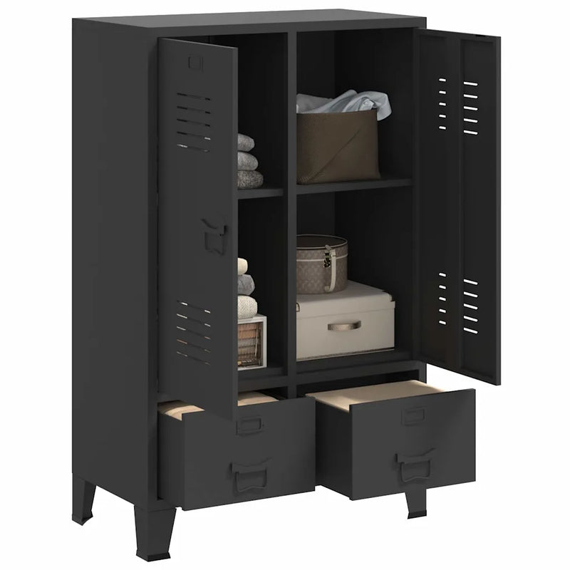 Industrial Wardrobe Anthracite 67x35x107 cm Steel