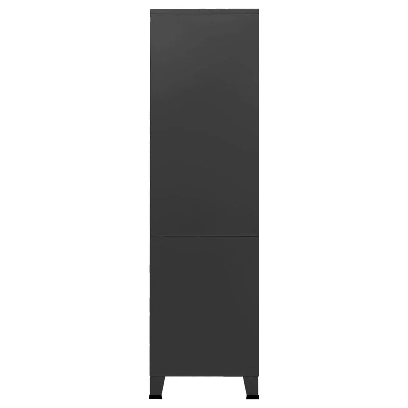 vidaXL Industrial Wardrobe Black 90x50x180 cm Metal