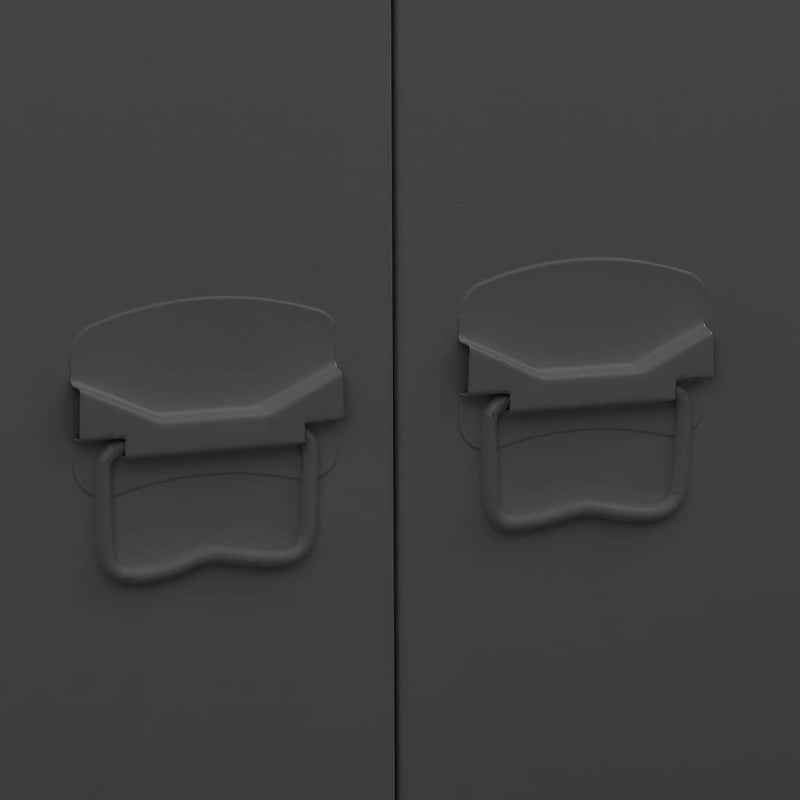 vidaXL Industrial Wardrobe Black 90x50x180 cm Metal